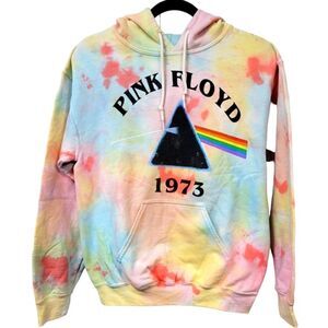 Pink Floyd 1973 graphic tie dye hooded sweatshirt size small